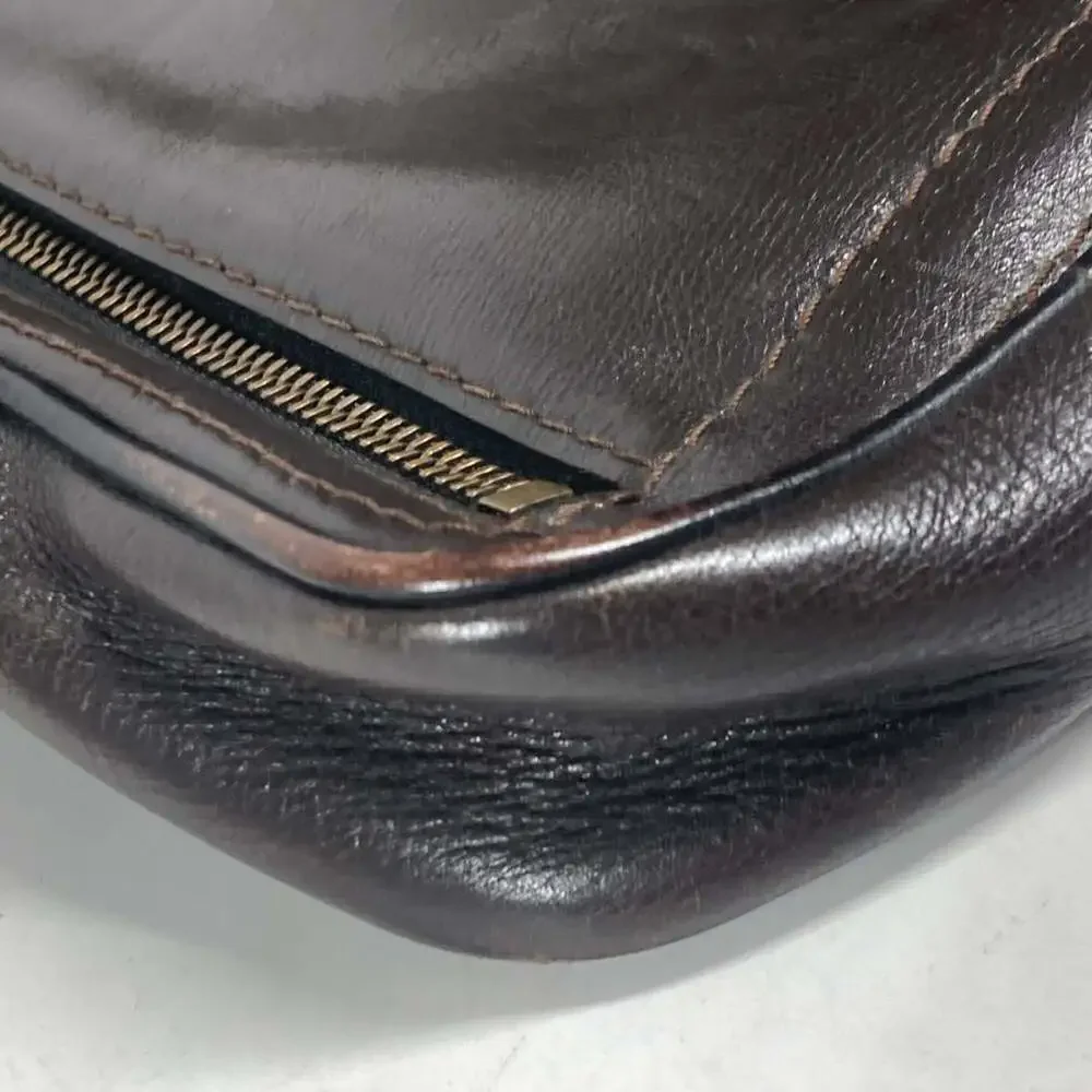 LOUIS VUITTON Brown Leather Hobo Bag